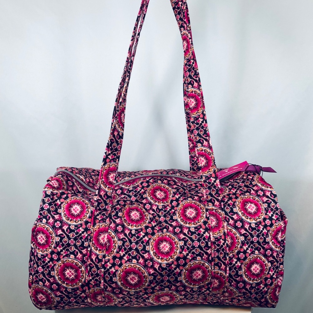 🌸Vera Bradley Small Travel Duffel Duffle Bag Suitcase Spring Break - Picture 3 of 10